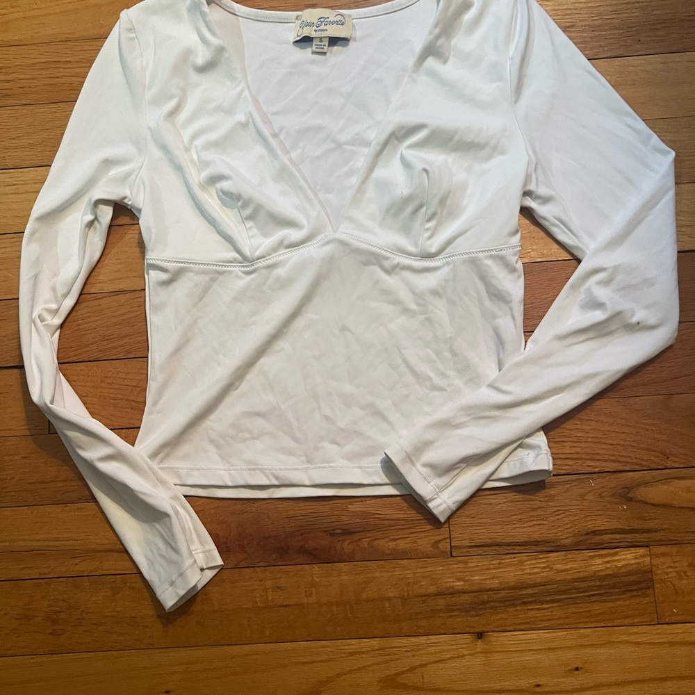 Elegant White Long Sleeve Top